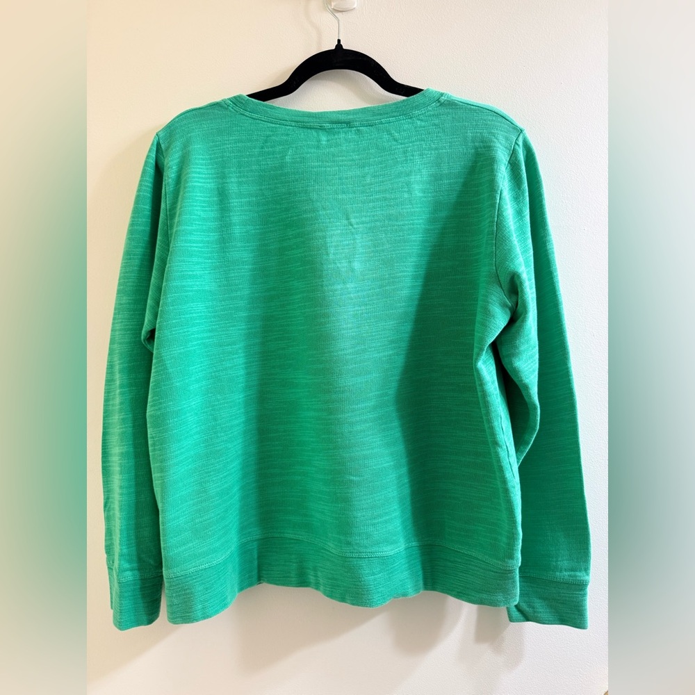 J. Crew Green 'Vacation!' Sweatshirt - Picture 3 of 6